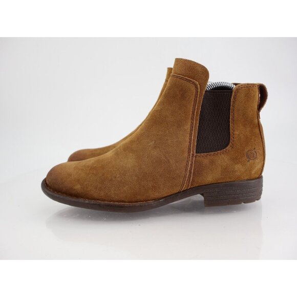 Born Women's Laney Chelsea Boot Size 7 Brown Leather Block Heel Pointed Ankle - Picture 4 of 14